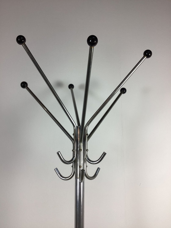Image 1 of Vintage Fifties Chrome Coat Rack Modernist Industrial