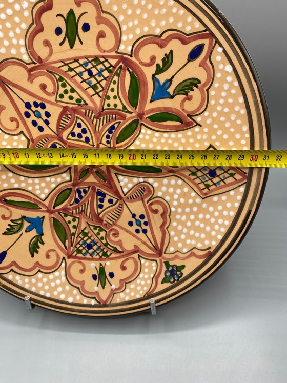 Grande piatto tunisino dipinto a mano, Kerkennah Pottery – Stoviglie, Ceramic (photo 4 of 6)