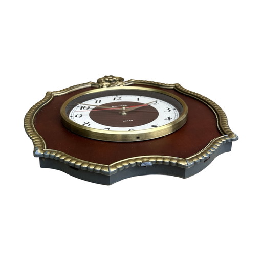 Russian retro wall clock, Jantar USSR, 1970s.