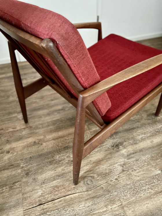 Image 1 of Paper Knife fauteuil van Kai Kristiansen voor Magnus Oleson, vintage uit het midden van de vorige eeuw.
