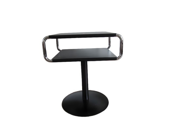 Image 1 of Draaibare bijzettafel jaren tachtig,mogelijk Frans.