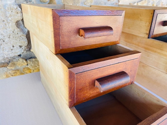 Image 1 of Eichenkommoden im Mid-Century-Modern-Stil, 1940er Jahre, 2er-Set