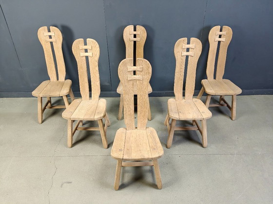 Image 1 of Vintage eetkamerstoelen van Depuydt, België, set van 6 - jaren 1960