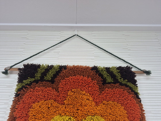 70s Smyrna/smyrnafix Space Age Wall decoration Wool., Multi Color (photo 7 of 8)