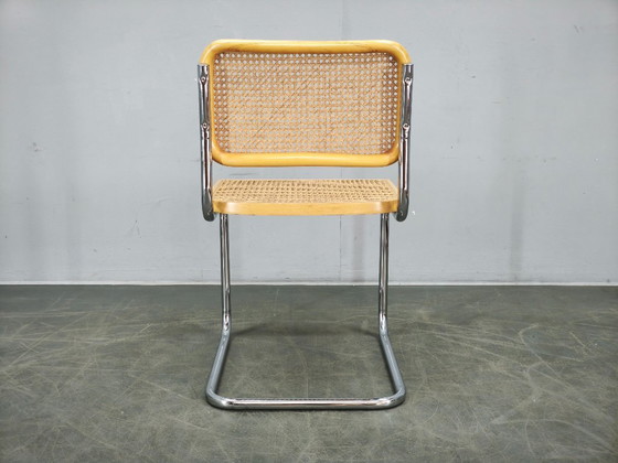 Italian Cesca B32 Style Cane And Chrome Cantilever Chair, 1970s – Dining chairs (photo 3 of 12)