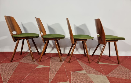 Image 1 of Vintage eetkamerstoelen 1970, set van 4