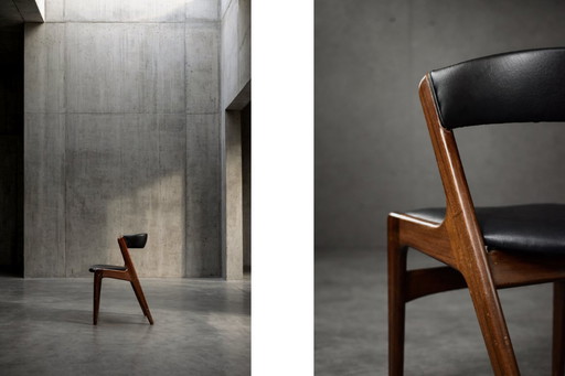 Vintage Mid-Century Danish Modern Teak Office Chair Model Fire by Kai Kristiansen for Schou Andersen Møbelfabrik, 1960s