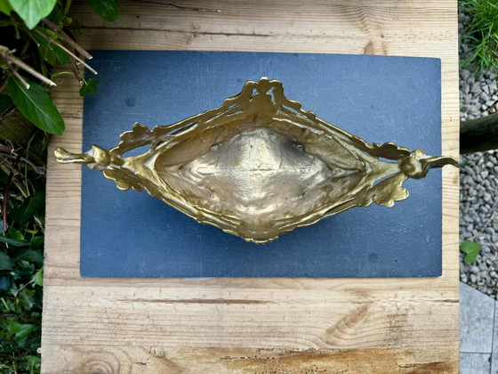 Brass planter woman Art Nouveau – Plant pot (photo 4 of 10)