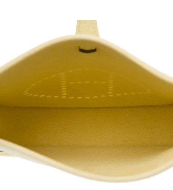 Image 1 of Sac HERMES Mini Evelyne en Cuir Jaune - 103473 Prix soldé
