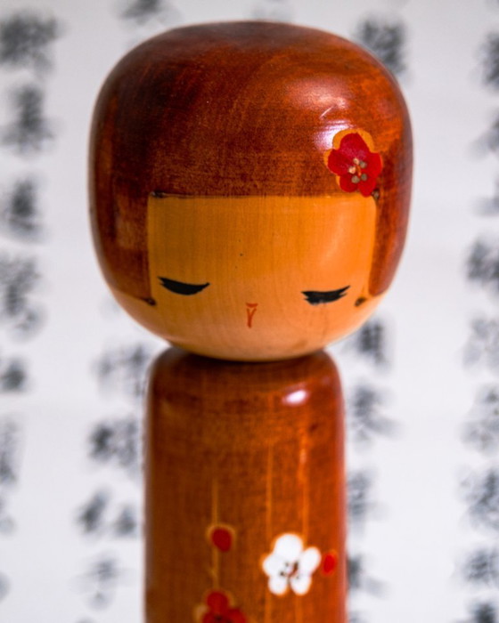 Image 1 of Vintage Japanese Sosaku Kokeshi Doll by Baiko Yamagishi 1980s-1990s