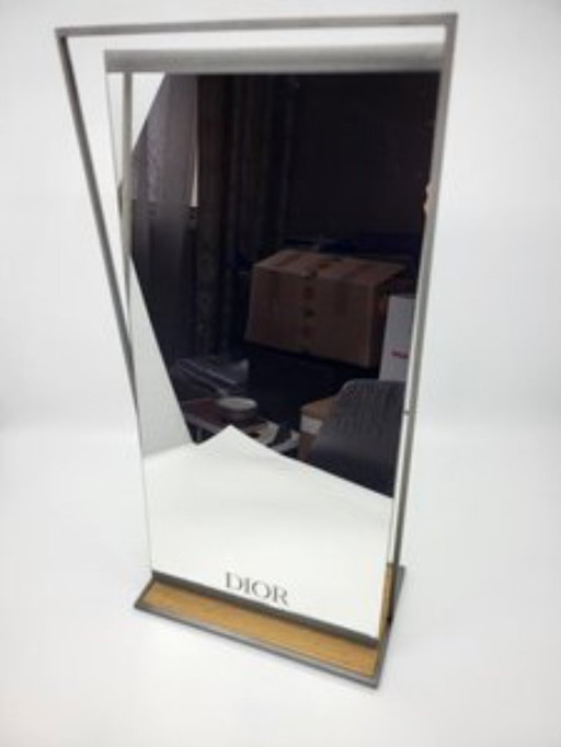 Christian Dior metal mirror Gis Argenté France