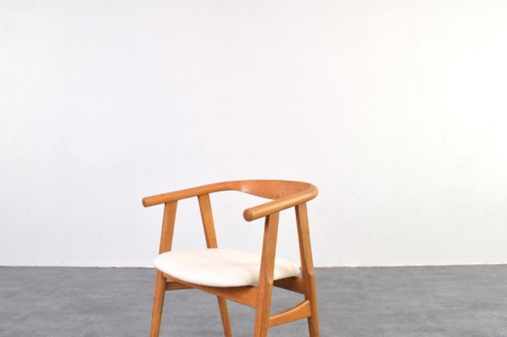 Image 1 of Sedia da pranzo in rovere di metà secolo, disegnata da Hans Wegner per Getama, anni '70.