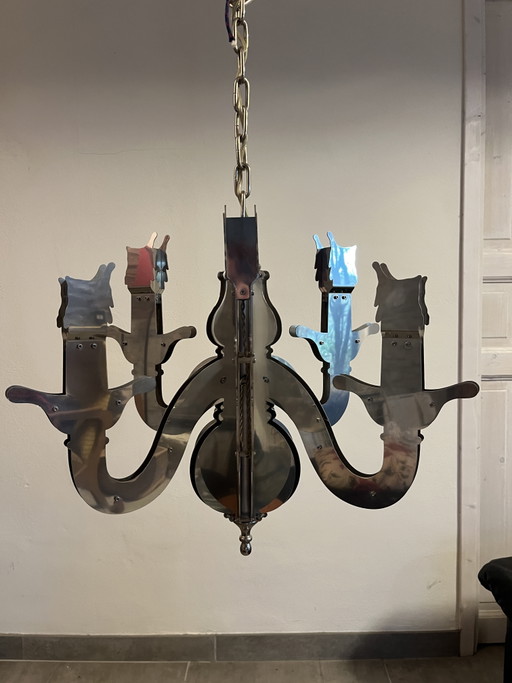 Original Brand Van Egmond Chandelier Nightwatch - 6 Arms 50 cm – kroonluchters, polished steel