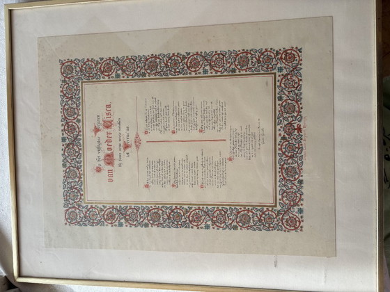 Image 1 of Litho met gedicht Gezelle