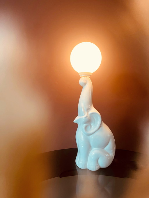 Ceramic Pop Art "70's elephant lamp