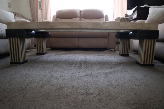 Image 1 of Tavolino da caffè tessellato Maitland Smith, Stati Uniti, anni '80