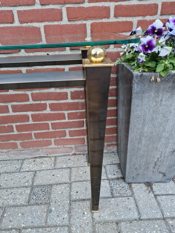 Image 1 of Mesita auxiliar de estilo Hollywood Regency/Art Deco, década de 1980.