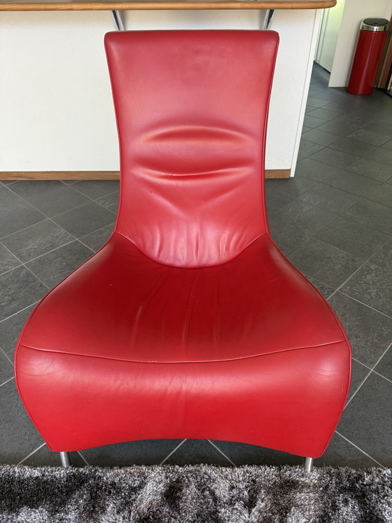 Image 1 of Poltrona di design in pelle de Sede DS-264 – Mathias Hoffmann – Rossa

