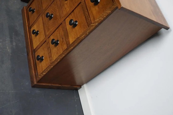 Image 1 of Set di mobili da farmacia in rovere francese d'epoca, anni '30