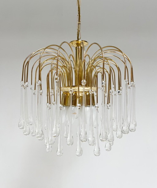 XL waterfall chandelier of Murano glass, 1970's