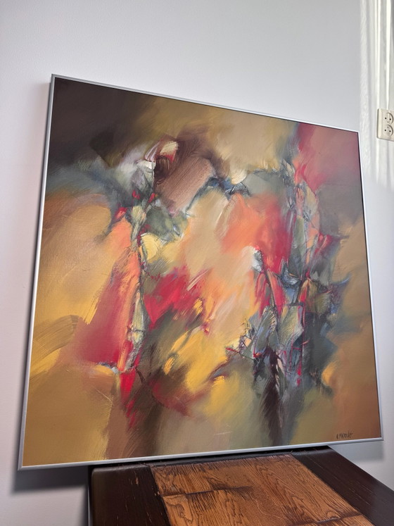 Nelly Madoulet, a contemporary abstract painting, Paintings & Drawings, Metal, Canvas, Gold (photo 5 of 14)