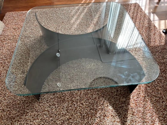 Image 1 of Auténtica mesa de centro cuadrada de los años 70 con tapa de cristal.