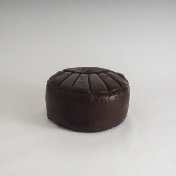 Image 1 of Vintage leather ottoman