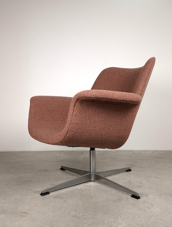 Image 1 of Vintage 60s Topform Tulip armchair | new De Ploeg fabric