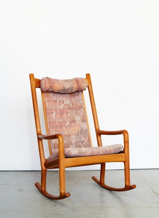 Fauteuil à bascule de Hans Olsen pour Juul Kristensen
