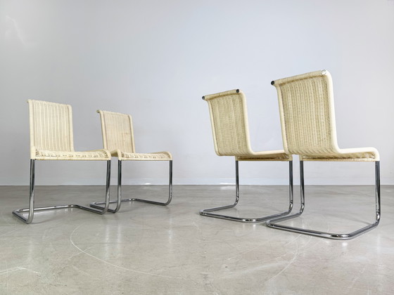 Image 1 of Set originale di 4 sedie a sbalzo Tecta B20 Sedie a sbalzo Jean Prouvé