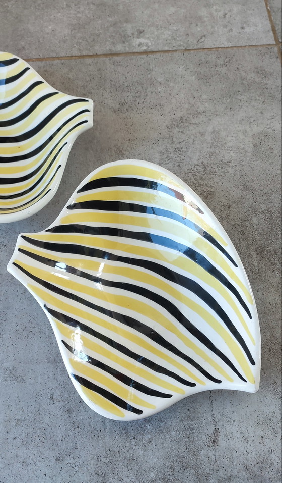 Image 1 of Grandes coupelles, vide-poches d'Alessio Tasca en céramique italienne 60-70