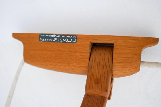 Image 1 of Applique murale suédoise en teck, style milieu du siècle, conçue par Uno et Östen Kristiansson pour Luxus, années 1960