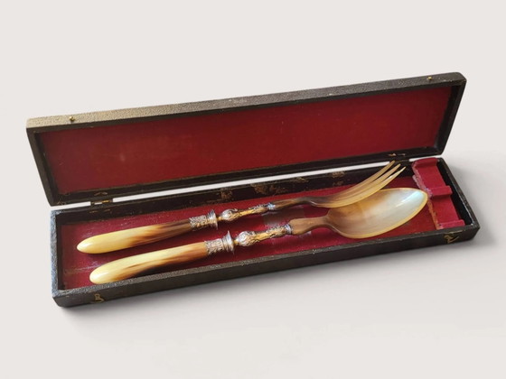 Posate da insalata argentate – Set di posate, Art Deco (photo 6 of 7)