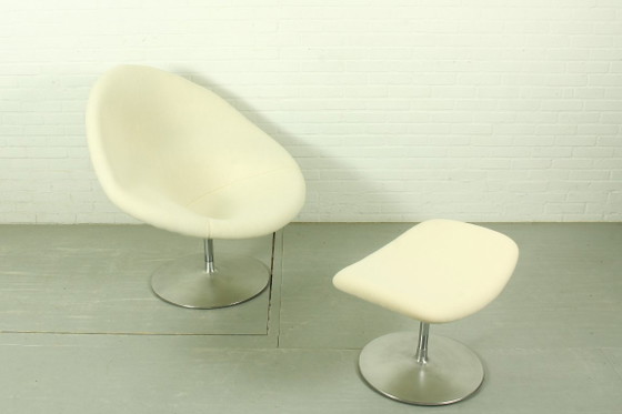 Image 1 of Iconic Pierre Paulin "Globe" Chair & Ottoman for Artifort