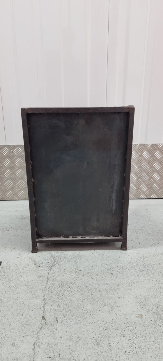 Antike schmiedeeiserne Holzbox – 40 x 25 x 19 cm – Dekoration, Iron (photo 3 of 5)