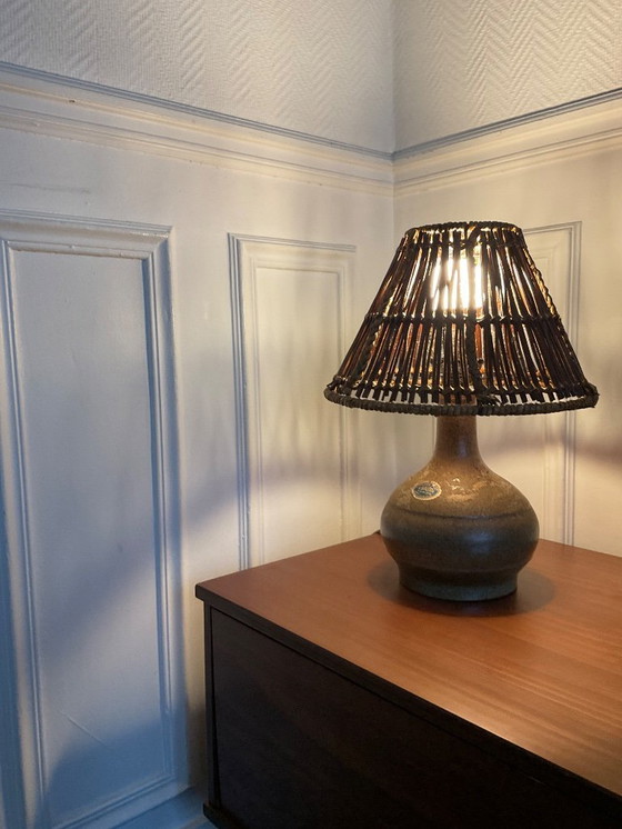 Image 1 of Lampe en céramique artisanale signée Balogh – Atelier de Dreux