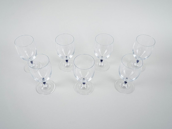 Image 1 of Servizio di bicchieri Venise Saphir, design francese, anni '70, prodotti da Cristal d'Arques