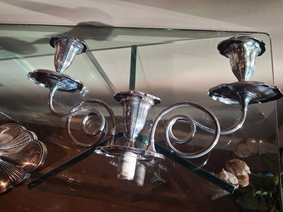 Image 1 of Hermosos candelabros plateados