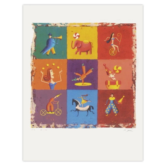 Martin JARRIE signierter Siebdruck Jeux Du Cirque 1998 – Lithographien & Drucke, Paper (photo 5 of 5)