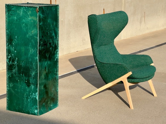 CASSINA P22 Armchair + Ottoman design PATRICK NORGUET green | ash – Textile (photo 8 of 14)