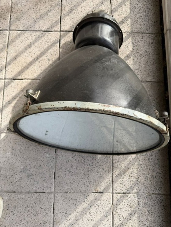 Image 1 of Original French Industrial Factory Lamps