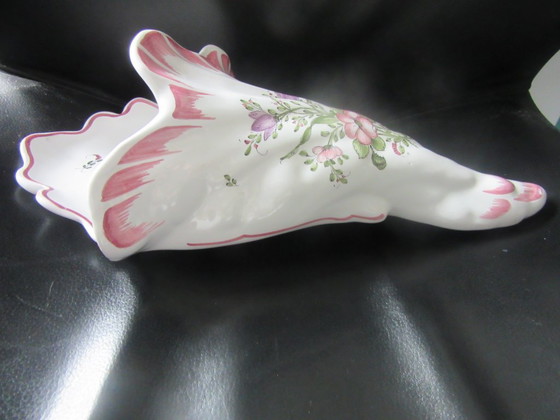 Moustiers Et Dellerie Keramische Wandvaas Bloemendecor Vintage – Dellerie et Moustiers, Vazen, Ceramic (photo 7 of 8)