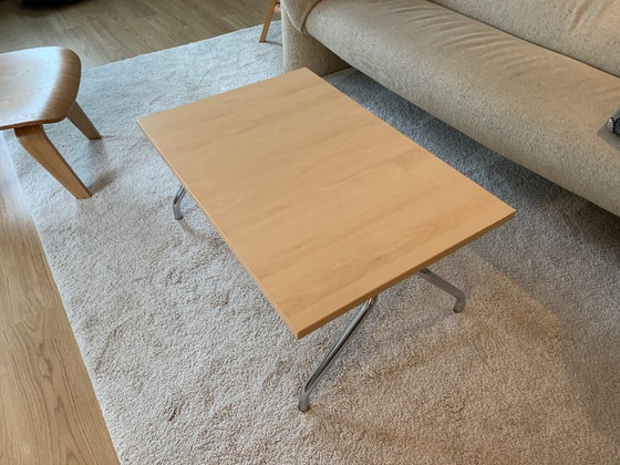 Image 1 of Salontafel hout chroom mid-century modern