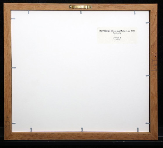 Image 1 of Teuber, Hermann - L'Avare (Scène de Molière) - Eau-forte - Encadrée - Signée à la main