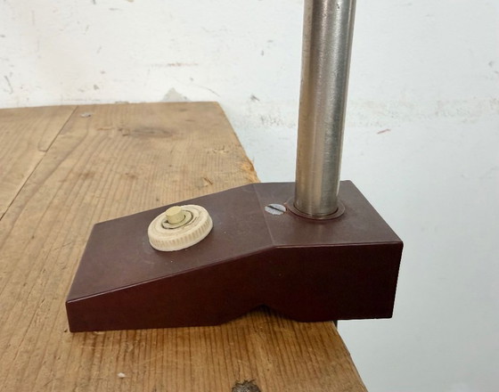 Image 1 of Lámpara de mesa industrial alemana azul de Reif Dresden, década de 1960