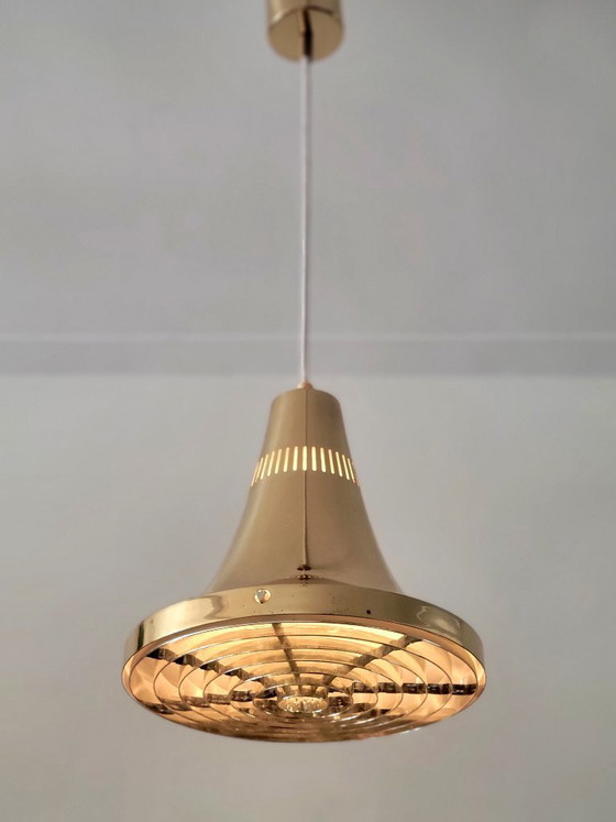 Image 1 of Lampada a sospensione vintage in ottone di Hans Agne Jakobsson, modello T 598