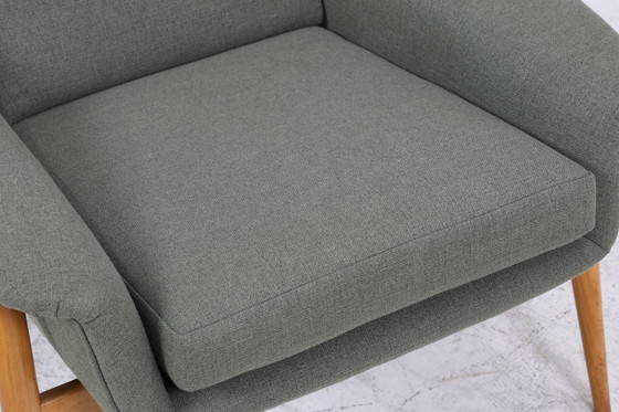 Image 1 of 2 Vintage Armlehnsessel von Wilhelm Knoll für Cassina  60er Jahre | Design Mid Century Stuhl Olivgrün Retro Holz  70er #08-18