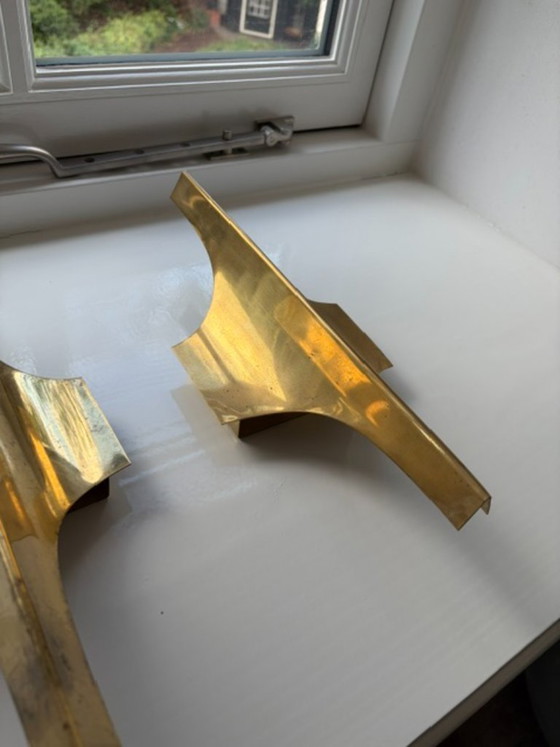 Vintage wall lamps Wilhelm Braun Feldweg - voor Doria Leuchten Germany – Wall lights, Metal, Brass (photo 5 of 11)