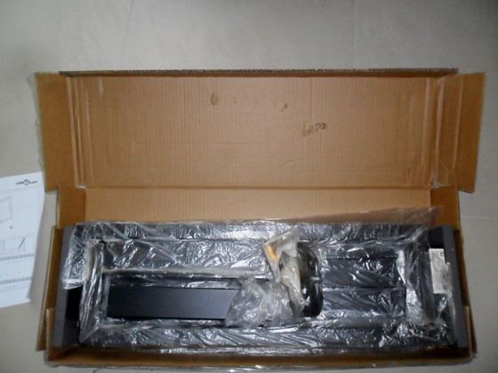 Image 1 of Pieds de console 2 pièces en T en acier noir