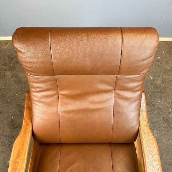 Image 1 of Poltrona di Grete Jalk per Glostrup, teak e pelle, anni '60